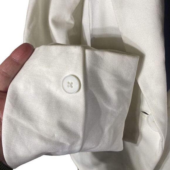 Helmut lang white/off white blazer jacket one button large Corpcore career work - Picture 4 of 7